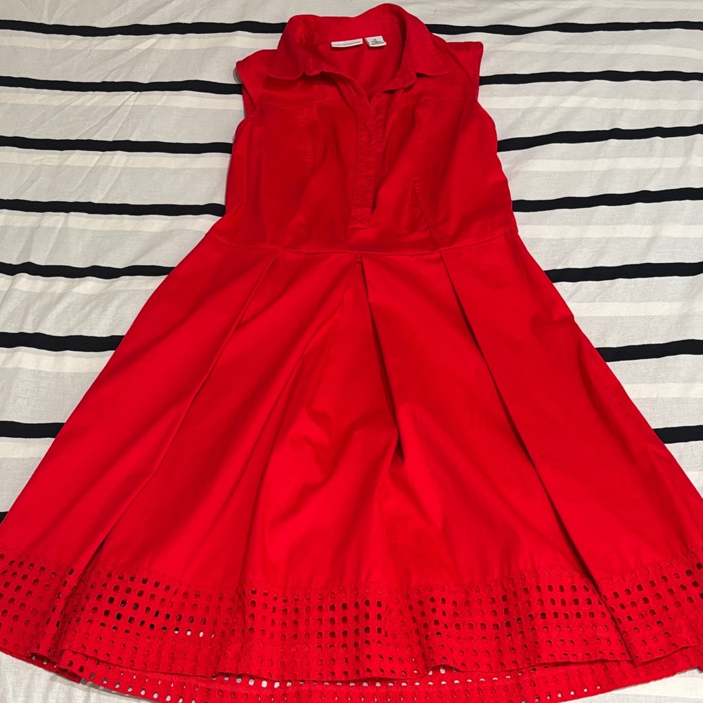 Liz Claiborne Vibrant Red Casual Dress